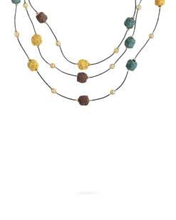 Collier multi-rangs - Lava Stone