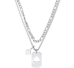 Collier multirangs - Poker Card