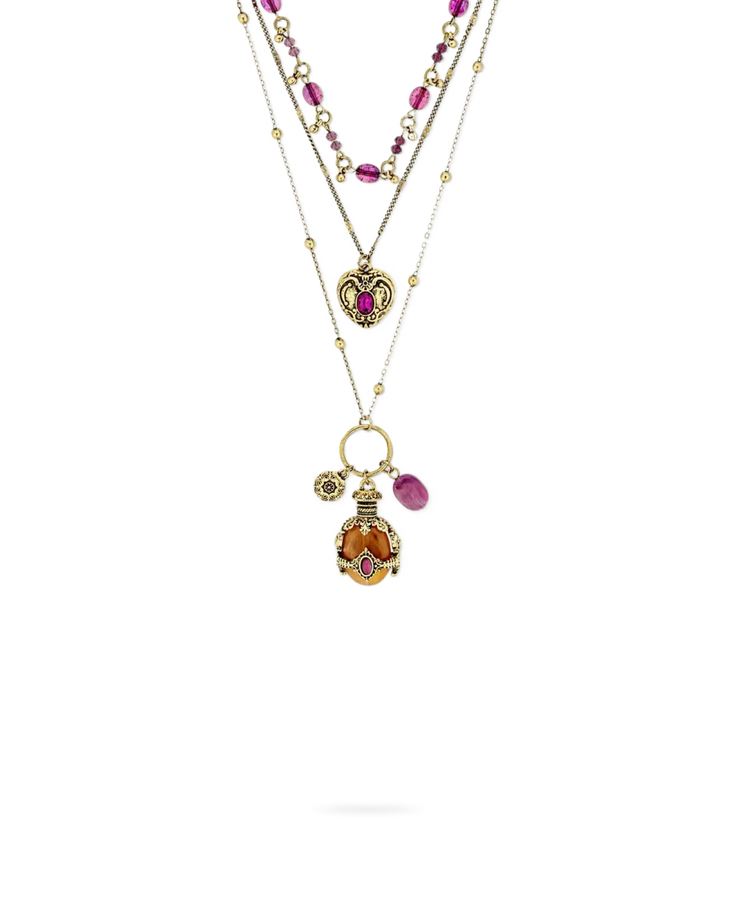 Collier multirangs - Purple Boho