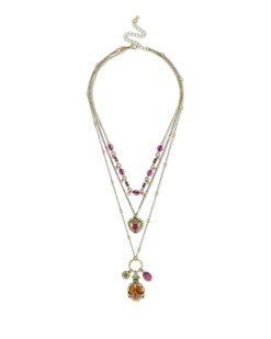 Collier multirangs - Purple Boho