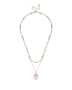 Collier multirangs - Purple Gemstone