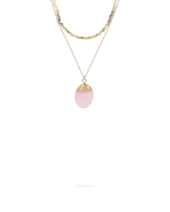 Collier multirangs - Purple Gemstone