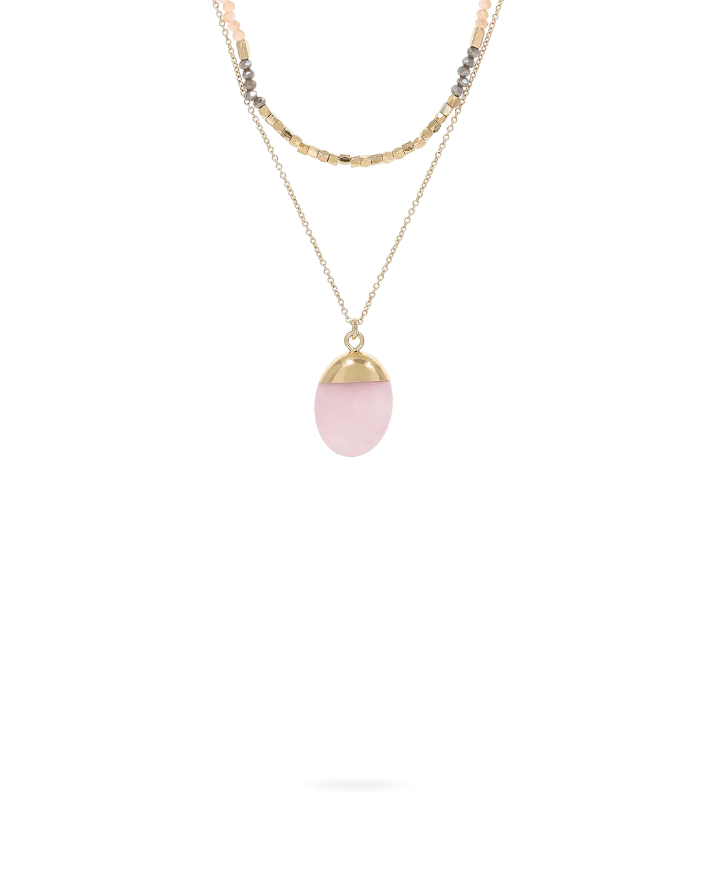Collier multirangs - Purple Gemstone