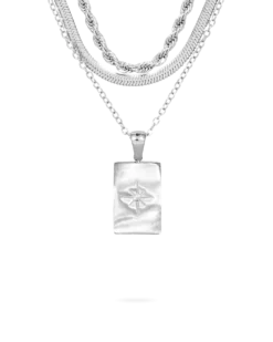 Collier multirangs - Rectangle Steel