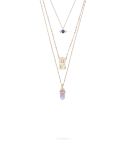 Collier multirangs - Shiny Amethyst