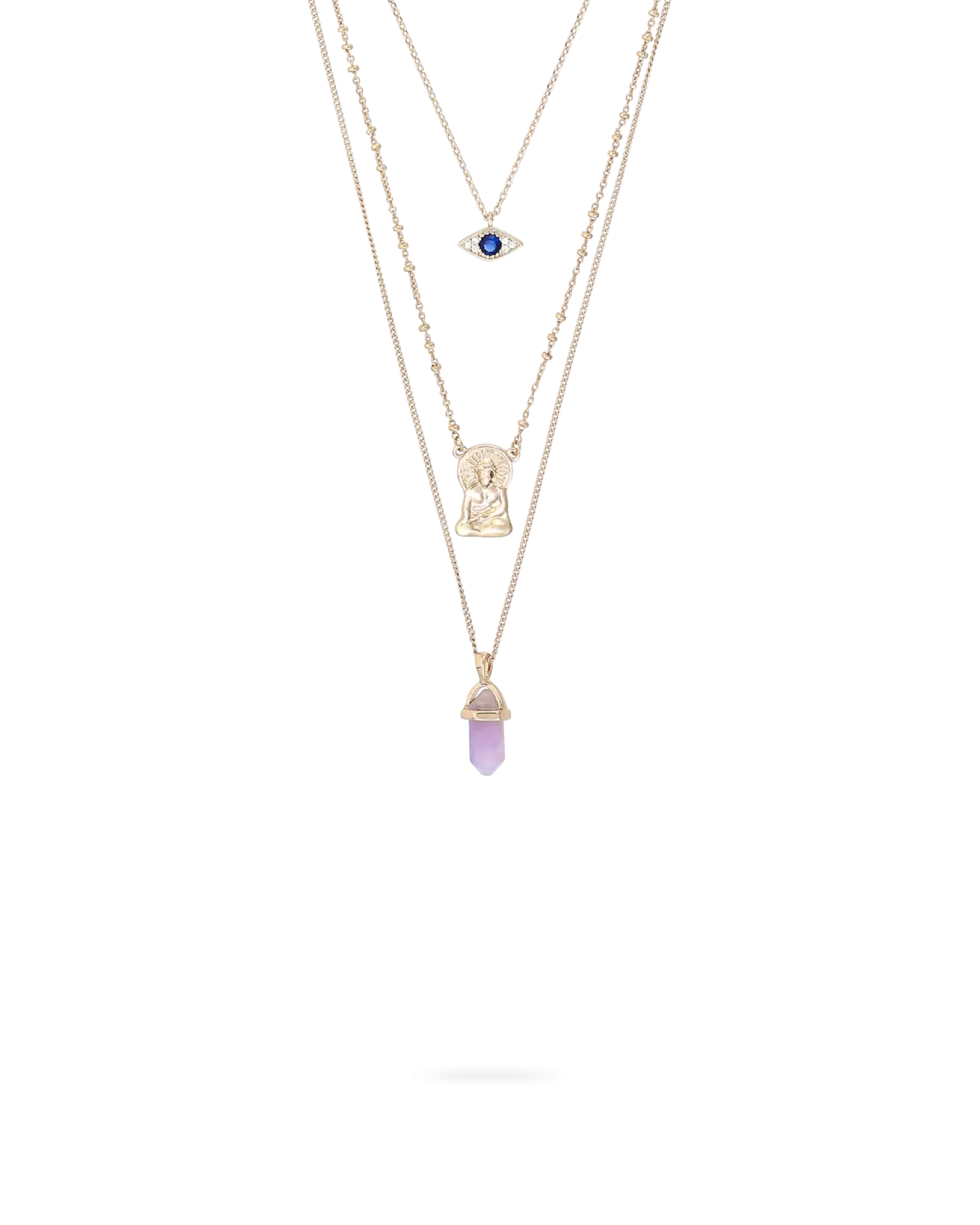Collier multirangs - Shiny Amethyst