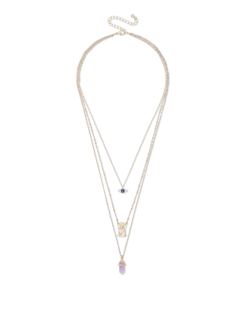 Collier multirangs - Shiny Amethyst