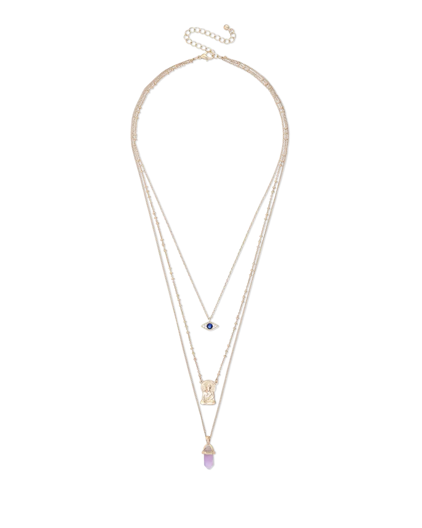 Collier multirangs - Shiny Amethyst