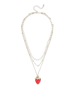 Collier multirangs - Shiny Strawberry