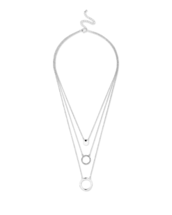 Collier multirangs - Silver Circles