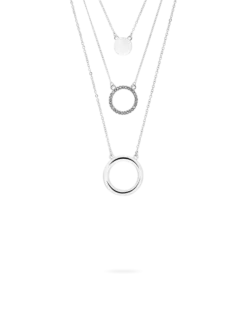 Collier multirangs - Silver Circles