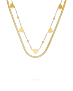 Collier multirangs - Steel Hearts