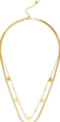 Collier multirangs - Steel Hearts