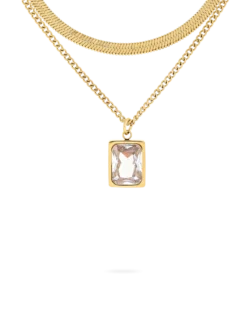 Collier multirangs - Steel Rectangle
