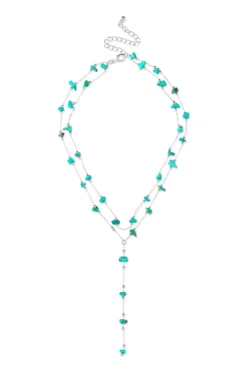 Collier multirangs - Turquoise Flow