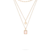 Collier multirangs - White Pendants