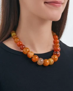 Collier - Orange Agate