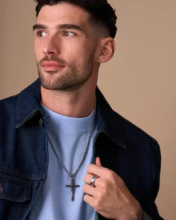 Collier pour homme - Enamelled Cross