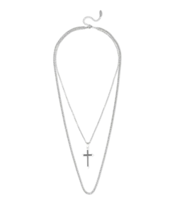 Collier pour hommes - Black Crossed