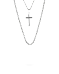 Collier pour hommes - Black Crossed