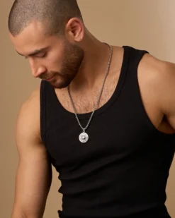 Collier pour homme - Silver Compass
