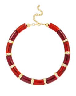 Collier - Red Marble