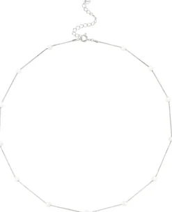 Collier - Rhodium Pearls