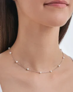 Collier - Rhodium Pearls