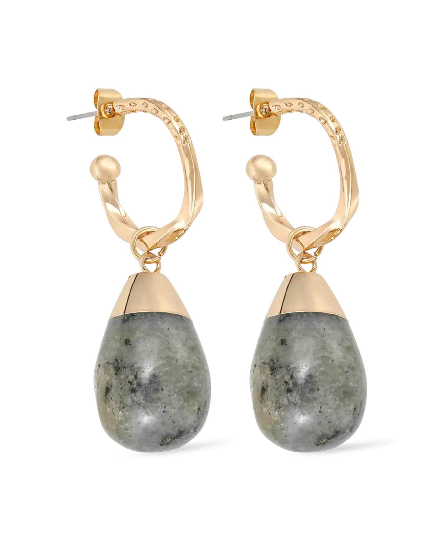 Créoles - Green Labradorite