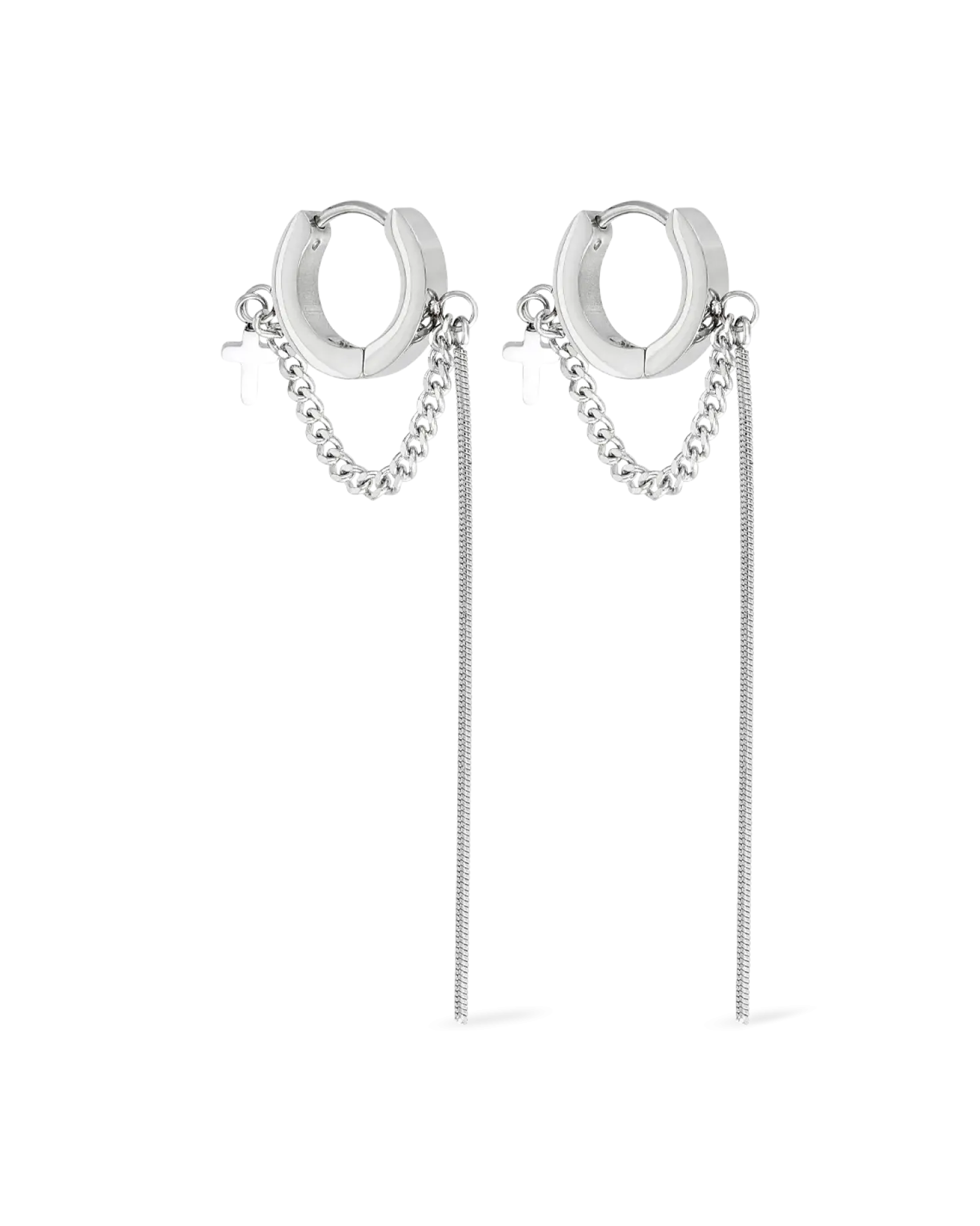 Créoles pour homme - Chain Steel