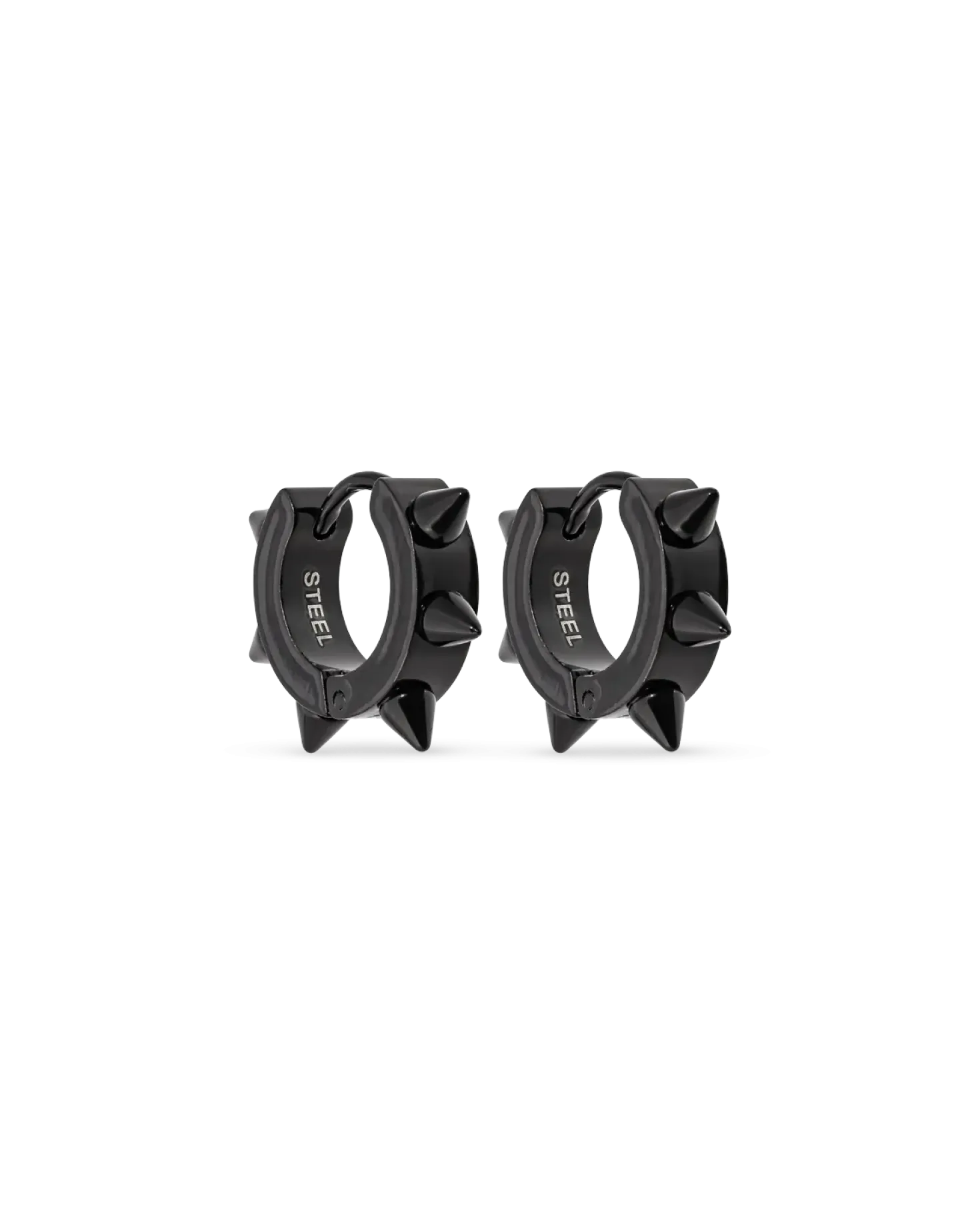 Créoles pour hommes - Black Spikes