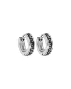 Créoles pour homme - Steel Labyrinth