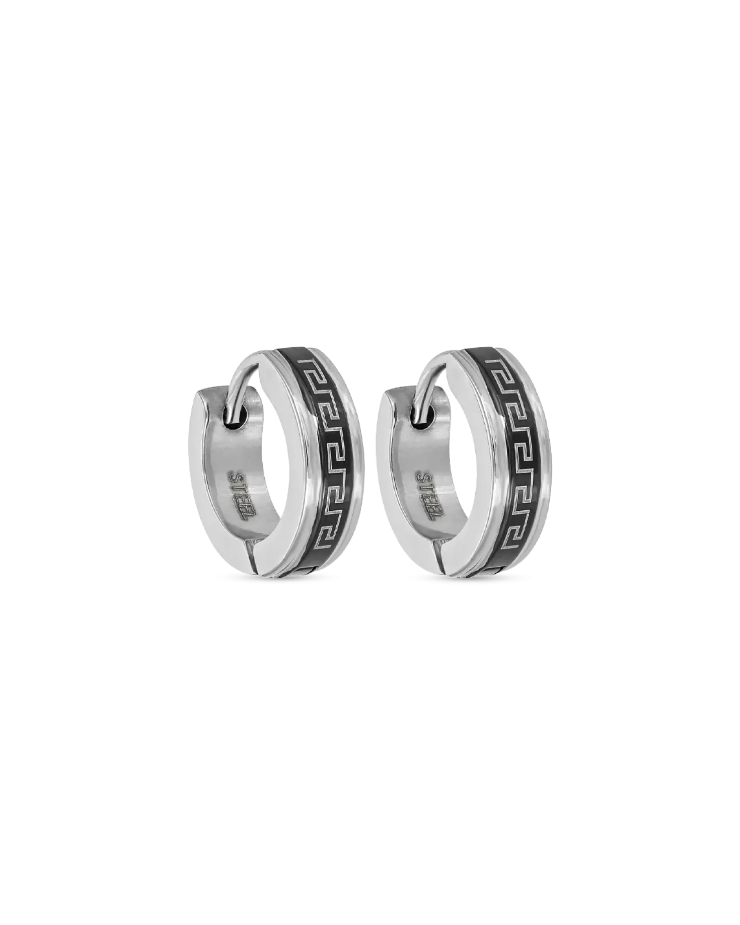 Créoles pour homme - Steel Labyrinth