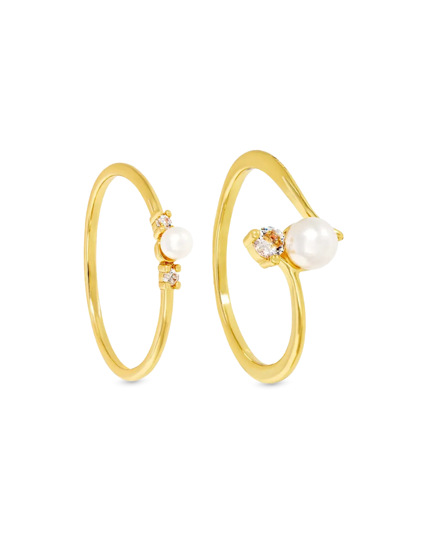 Ensemble de bagues - Glamour Pearl