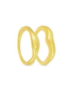 Ensemble de bagues - Golden Wave