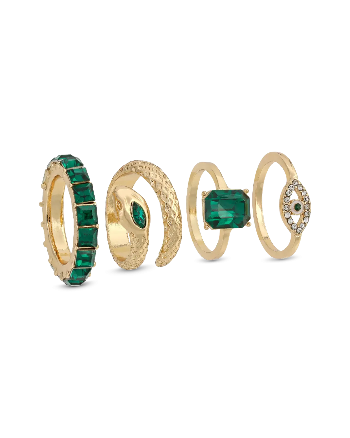 Ensemble de bagues - Green Mystique