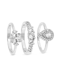 Ensemble de bagues - Silver Zirkonia