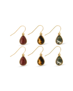 Ensemble de boucles d'oreilles - Tigers Eyes