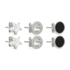 Ensemble de boucles d’oreilles - Steel Stars