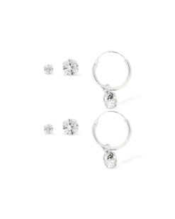 Ensemble de boucles d'oreilles - Silver Moment