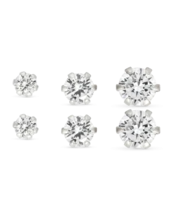 Ensemble de boucles d'oreilles - Silver Trio