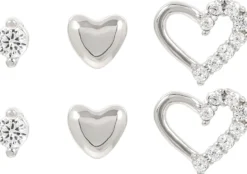 Ensemble de boucles d'oreilles - Heart Trio