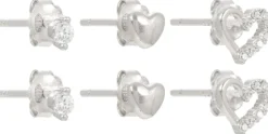 Ensemble de boucles d'oreilles - Heart Trio