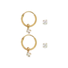 Ensemble de boucles d'oreilles - Gold Plated
