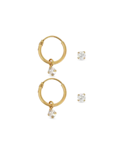 Ensemble de boucles d'oreilles - Gold Plated