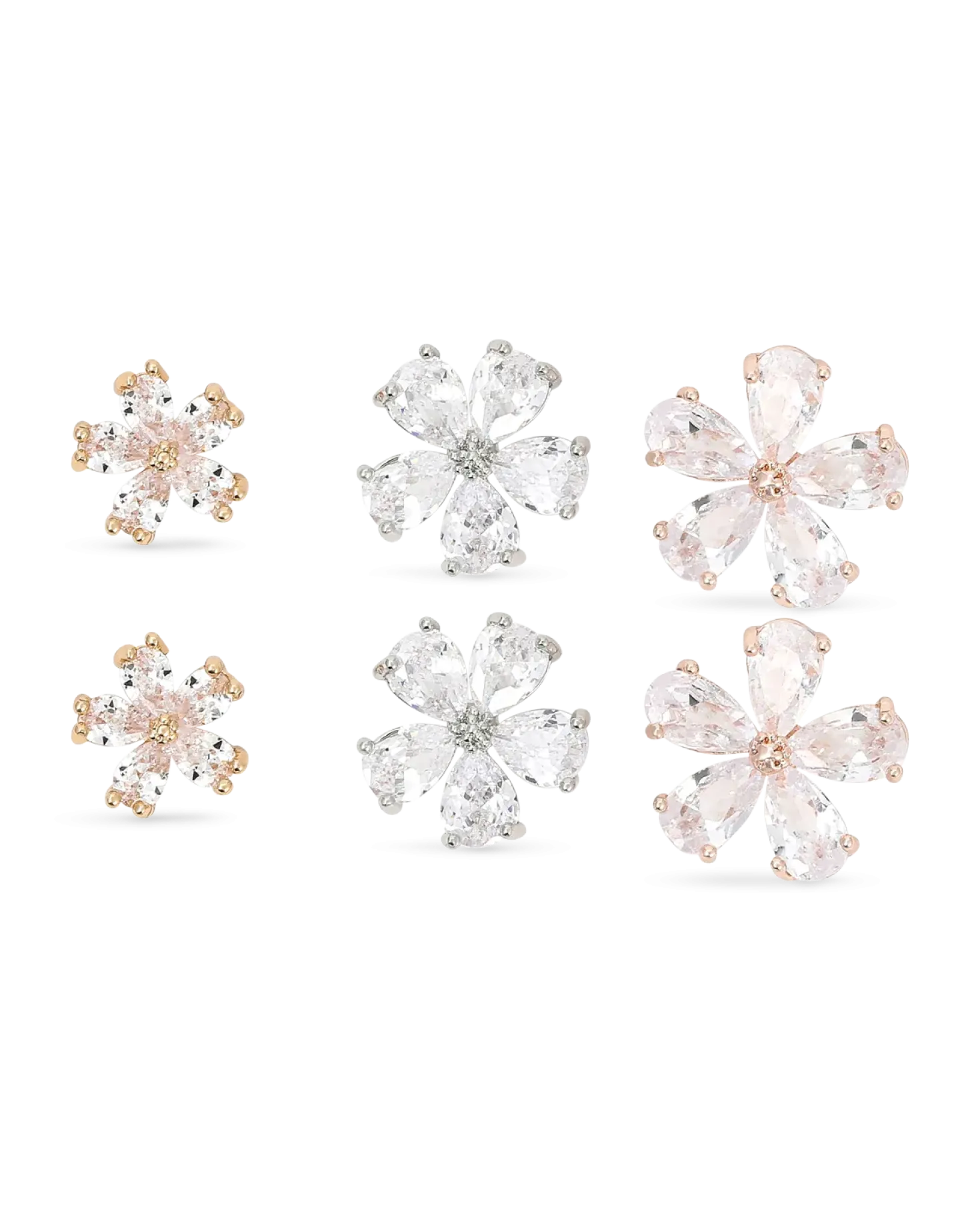Ensemble de boucles d'oreilles - Flower Power