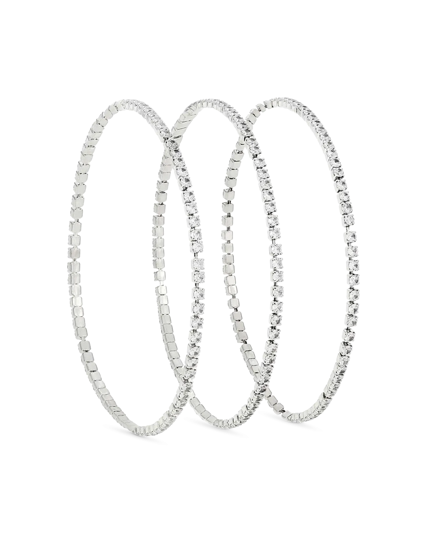 Ensemble de bracelets - Glossy Silver