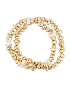 Ensemble de bracelets - Golden Pearls