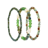 Ensemble de bracelets - Green Pearls