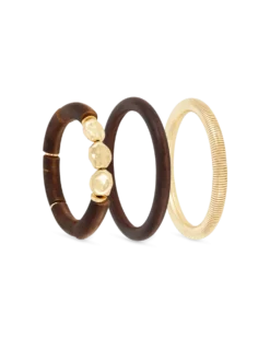 Ensemble de bracelets joncs - Golden Earth